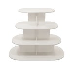 화이트 원형 매대 소품디피 철제 진열대 진열장 행사 B. 원형 0.85m 3층 : 주식회사바로유통