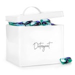 Ilyapa 세탁 포드 용기 - 홀더 세제 오거나이저 아연 도금 식기 세척기 용기 주방 세탁실을 위한 화이트 팜하우스 보관 135295 : 종로만대