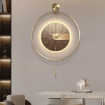 무소음 벽시계 LED 시계 집들이 스마트 인테리어 무선 A. 12인치, A. 금빛 : 주식회사홈앤룸