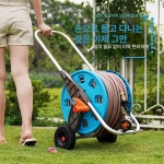텃밭 물 호스릴 호스 다용도 원예 이동식 마당 공원 수동형 전금속 9모드 물뿌리개+10m : 스카이글로벌스토어