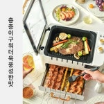 가정용 꼬치기계 양꼬치 자동회전 그릴 바베큐 자동 베이킹트레이+베이킹네트액세서리포함 : 진명컴파니