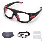 스쿼시 고글 성인용 스포츠 안경테 조절 스트랩 김서림 충격 흡수 보호 G8021 Black Frame White Pads : 써티직구