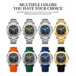 NIBOSI 남성용 시계 스퀘어 패션 읽기 쉬운 방수 비즈니스 스테인리스 럭셔리 아날로그 심플 드레스 아빠 아버지 선물 골드 블랙 손목 G2653... 