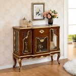 루이 엔틱 원목 유리 거실 앤틱 장식장 콘솔 : 썸머썸머Q