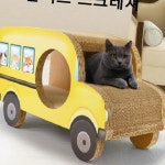 (올핀)고양이 스크래쳐 스쿨버스 숨숨집 생일 선물 : 올핀칸