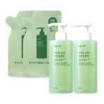 식물나라 쑥 여성청결제 순한 여성청결제 300ml 본품리필 2세트 : 불티낫슈