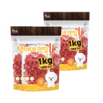 체링르 잘했어 애견용간식  강아지간식 치킨 큐브 1키로그램 : linkchains