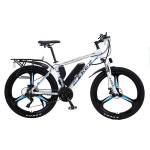 [하이브리드 전기자전거] AKEZ 002 전기 자전거 350W 모터 36V 13AH 배터리 26x2인치 타이어 풀 서스펜션 오프로드 산악 스노우... 