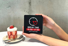 에스웍 BREAK TIME 15-17잠시 부착형 안내판 18x18cm 식당휴게시간안내문패 : 제이에스웍스