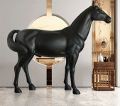대형 말 조형물 조각상 장식품 로비 야외 호텔 대마 2.15m 유광검정 : 블루베리마켓샵