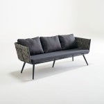 인조라탄 철제 3인 의자 쇼파 까페 소파 : 플마상점