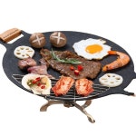 고기불판 야외 캠핑 불판 맥반석 인덕션 스테 A. 38cm 대 58명 가스레인지 장작 명화 : 마이픽트
