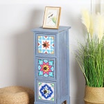 북유럽 개서랍 생활아이템 서랍장 수납장 감성 A. G9193 Wood Grain Blue : 포초 센터