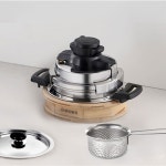 풍년꿀밥 엣홈 가정용 솥밥 실속SET 5종구성 1 2인용 압력솥 스텐압력솥 스텐뚜껑 계량컵 나무솥받침 PN풍년 : 홍성추법