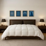 코팅온 1 PC 풀 82 x 86 이불, 프리미엄 브러시드 마이크로파이버 300 GSM, 박스 스티치 다운 대체 이불 삽입물 모서리 타이, 올 시즌, 푹... 