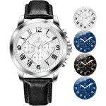 Taxau 가죽 시계 [세금포함] [정품]es for Men 캐주얼 방수 [정품] 실버 NKLH-T-G8407 손목시계 명품시계 패션시계 3020706 267341754520... 