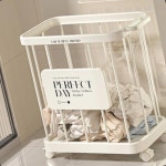 이동형 빨래통 틈새수납 대용량 세탁물통 이동바퀴 : 선진물산ENC