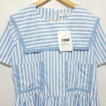 세일러 카라 스트라이프 원피스 F_S0641 : 마데인빈티지