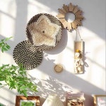 라탄 소품 벽걸이 세트 카페 조합 우드 공예 인테리어 거실 A조합ㅣ하단이미지참고 : Lacombe store