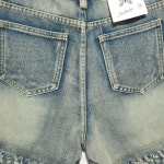 언발 테슬 데미지 워싱 데님 숏 팬츠 M_S0671 : 마데인빈티지
