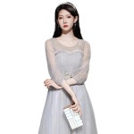 그레이 시스터즈 그룹 템퍼먼트 롱 브라이즈메이드 원피스 2025 데일리룩으로 착용 가능 슬림 졸업식 C Medium length : 모리마치마켓