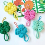 네잎클로버 양말목 키링 만들기 DIY 키트 키홀더 제로웨이스트 업사이클링 환경교육 : 키트랑스토어