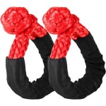 합성 소프트 셰클 1/2인치 x 22인치 로프 회수 키트 추가 보호 슬리브... 56000파운드 오프로드 항해 지프 SUV용 내구성 강한 견인 : 피어트웬티