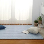 모더니티 국산 패브릭 누빔카페트 W110 W150 세미마이크로 그레이 블루 : 코지앤베딩