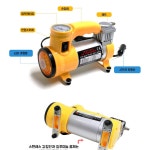 자동차 타이어 공기주입기 LED 내장형 에어 컴프레서 오토바이 자전거 튜브 공기주입 : 올쇼핑프렌즈