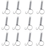 12개 3.35 스프링 케이지 래치 도어 토끼 다기능 금속 손가락 개 새 새끼 쥐 햄스터 앵무새 J0812 : 비에치14번가