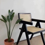 원목 라탄 체어 H7703 A. 검정색 5년 보증 : 잔스마켓