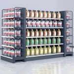 약국 매대 선반 간식 가구 카운터 편의점 철제 : 골든더스트25