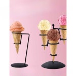 아이스크림콘 홀더 거치대 랙 소프트콘 1홀 블랙 : 복돌이직구