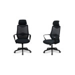 메쉬 헤드 등받이 블랙 팔걸이형 이동바퀴 사무의자 책상의자 사무실의자 게임용의자 : 페블디