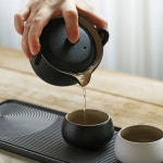 일본 전통 2인용 다도세트 빈티지 쟁반 컵나뭇잎 찻잔 술잔 : CHERRY DAY