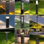 볼라드등 원형 led 마당 스탠드 조명 정원 전기 잔디등 A. 알루미늄 4 스타일 60cm : 행복상회2