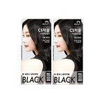 꽃을든남자 CS먹물 프리미엄 헤어 칼라크림 새치커버용 염색약 N1 흑색 2개 : 위더스유통