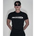ASCENDER (리플렉티브) 어센딩로고 액티브 머슬핏 숏슬리브 [블랙] : 주YJ컴퍼니