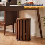 단단한 통나무  등나무 조합 스툴 식당 둥근 다이닝 의자 A. 호두 컬러 등나무 스타일. : 마이픽트