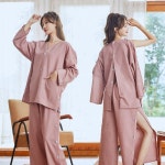 한의원 환자복 찜질방 사우나복 가운 의류 숯가마옷 워터멜론레드 231 여성용 XXL : 메가토피아