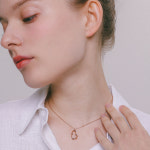 14K 청다이아 달리 로즈골드 목걸이 : 제이로렌