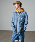 LEVIS 리바이스 워크웨어 엔지니어 코트 미디엄 인디고 PUT IN WORK 남성 블루 남성용 A0744-0003 인디고 블루 : 하코재팬
