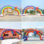 대형에어아치 풍선 개업식 입구 축제 행사 게이트 : 아이쇼핑몰