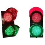 2색 LED 신호등 전광판 경광등 주차 신호 교육 차량용 교육용 도로 : 베어앤푸들