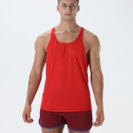 ADED 남성용 아이스 실크 메쉬 탱크 탑 체육관 스트링거 투명한 보디 빌딩 민소매 셔츠 피트니스 조끼 남성 근육 싱글 : YM 글로벌