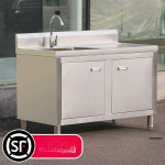 주방씽크대 주방싱크대 업소용 스테인리스 스틸 스텐 대형 식당 싱크볼 수전 학교 유치원 업그레이드 100x50x80 수조 C : 로엔ILOEN