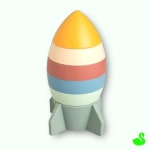 GS 실리콘 로켓탑쌓기 오팔 소근육교구 : 그린스완몰