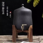 항아리 디스펜서 옹기 블랙 9L 술항아리 정수기 전통 내열 : 노에브