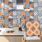 터키 스타일 레트로 타일 스티커 주방 백스플래시 내유성 표면 글로스 필 앤 스틱 방수 아트 벽지 세트당 10 개 셀프 인테리어 시공... 