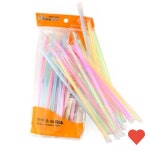 주방용품 컬러 주름 빨대 음료용 일회용빨대 커피 카페 R844X : y-FOURmart